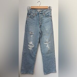 Levi's Premium Light Blue Ribcage Jeans, Size 24